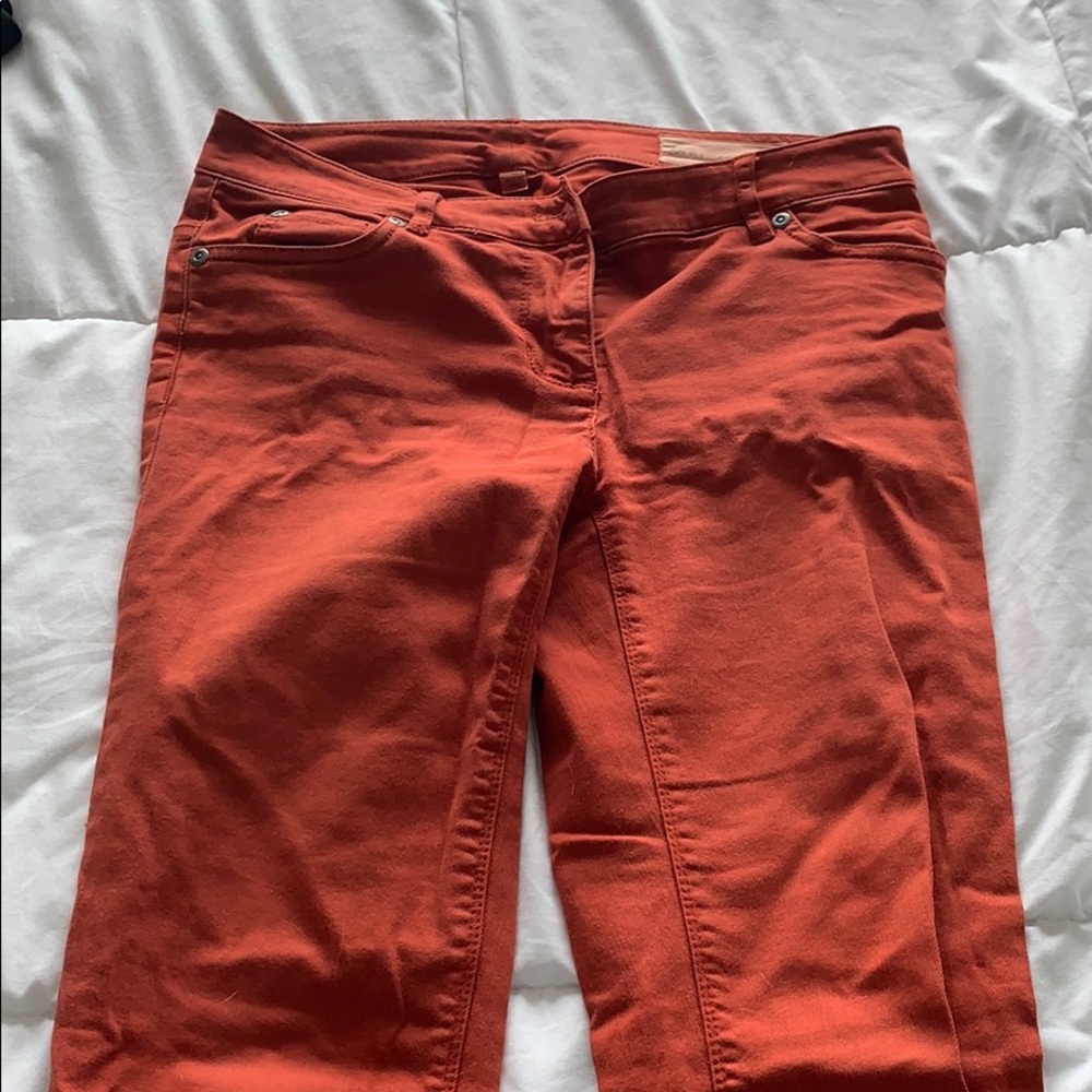 Skinny burnt orange/red skinny jeans